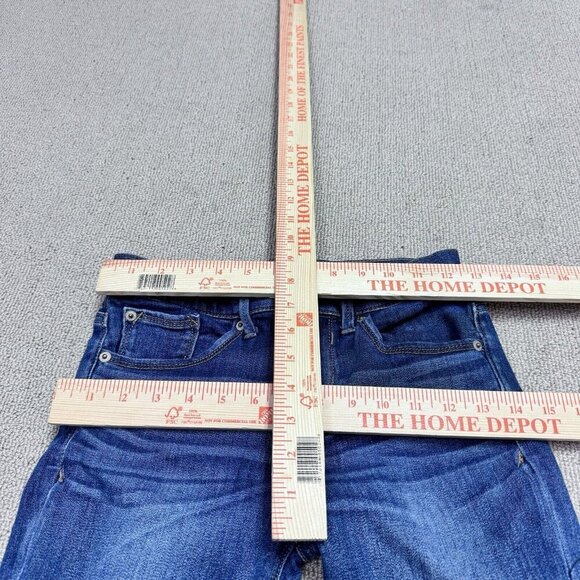 Express Jeans Legging Mid Rise Blue Pockets Women’s Size 00 - Picture 2 of 12